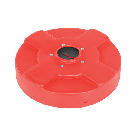 VESTIL DRUM RECYC LID FLAP 30 GAL(CLOSED) RED DC-P-30-CANF-RD